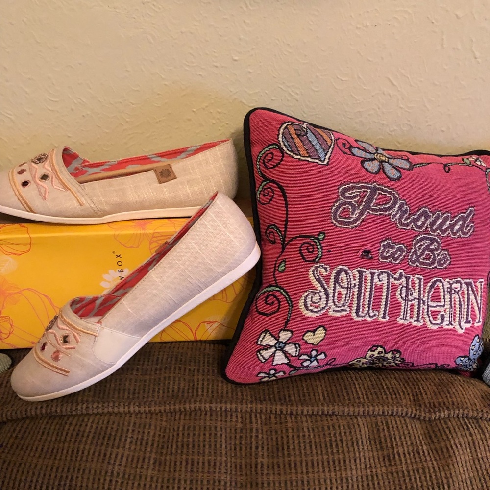 Yellow Box flats in original box. Never worn.